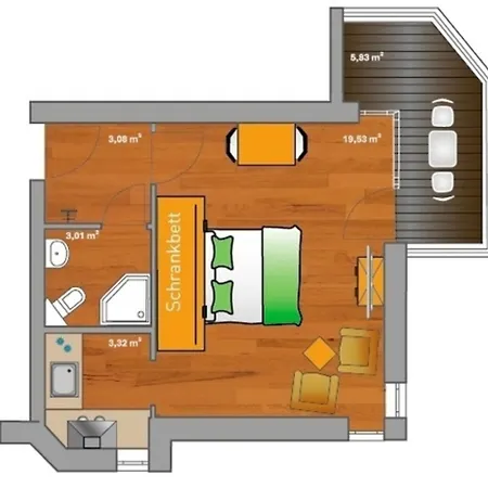 Apartment Ancora Marina Haus 2 Nr 05, Typ 1 *