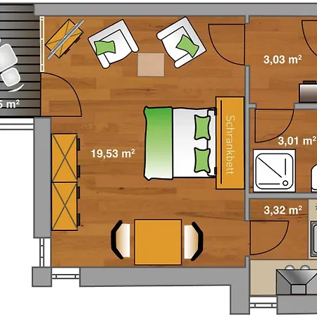Ancora Marina Haus 2 Nr 05, Typ 1 Apartment